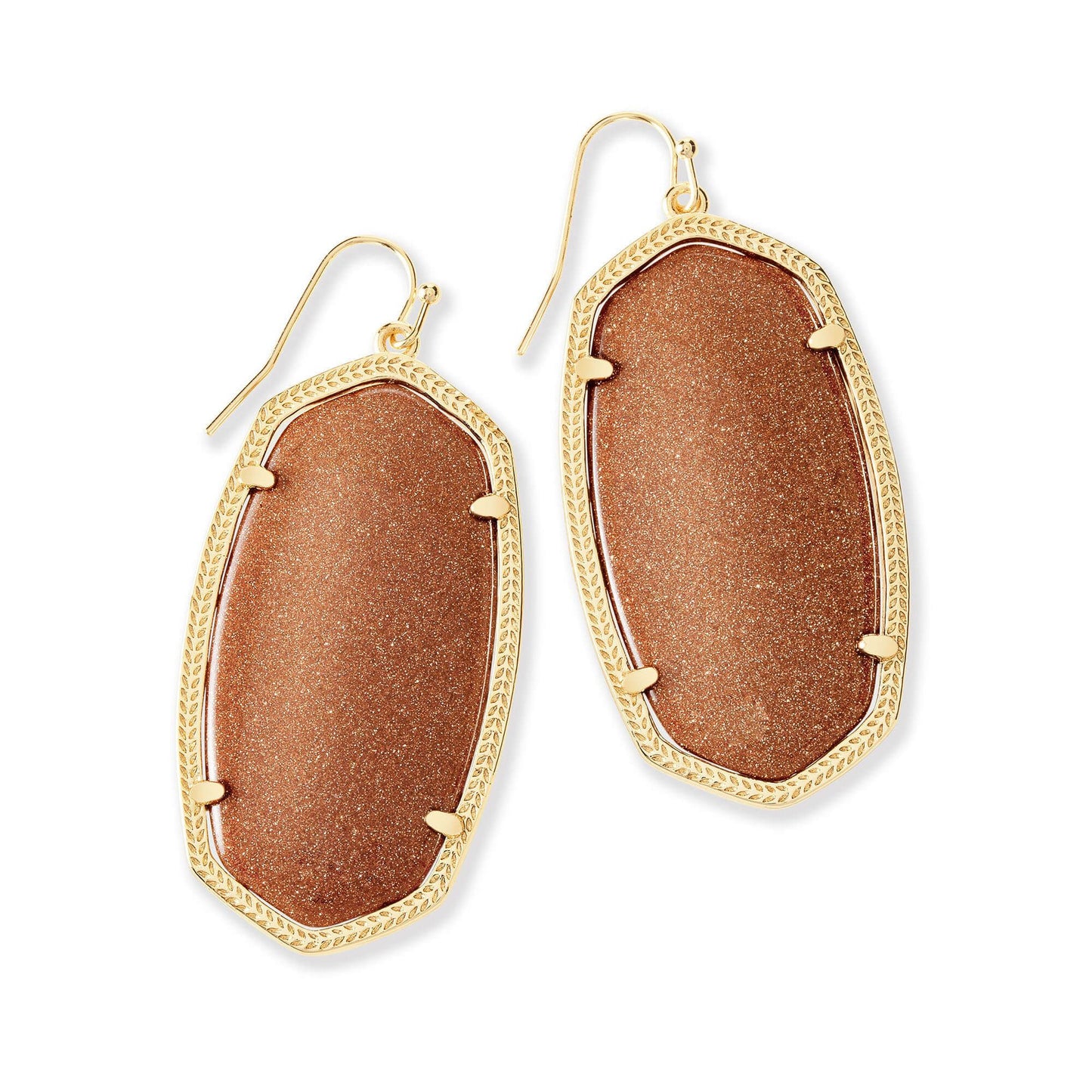 KS Danielle Earrings In Goldstone Gold