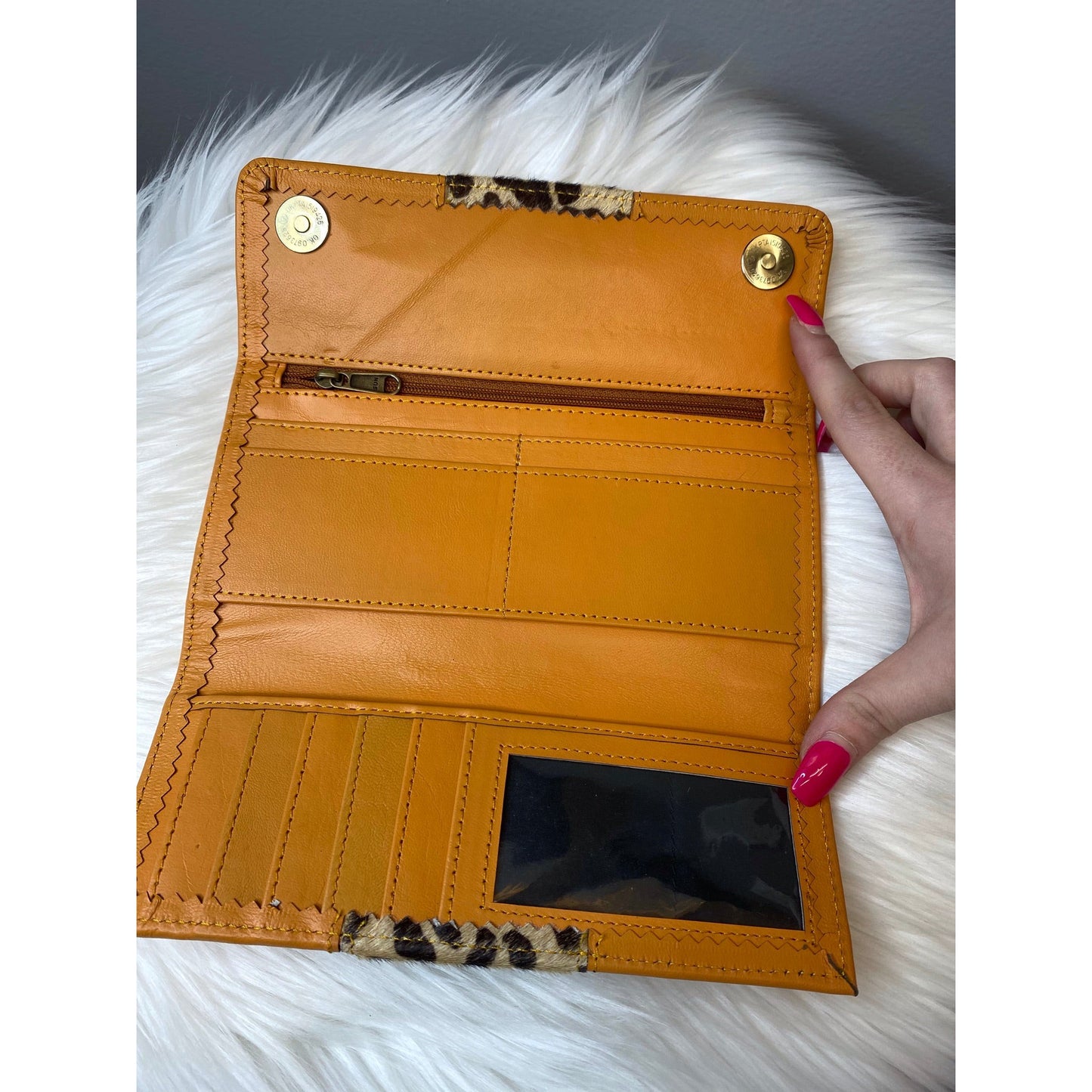 Bria Leather Wallet Dark Camel