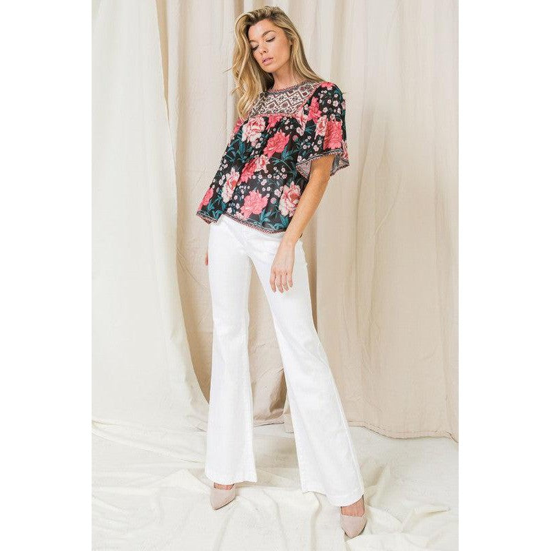Pinky Floral Blouse