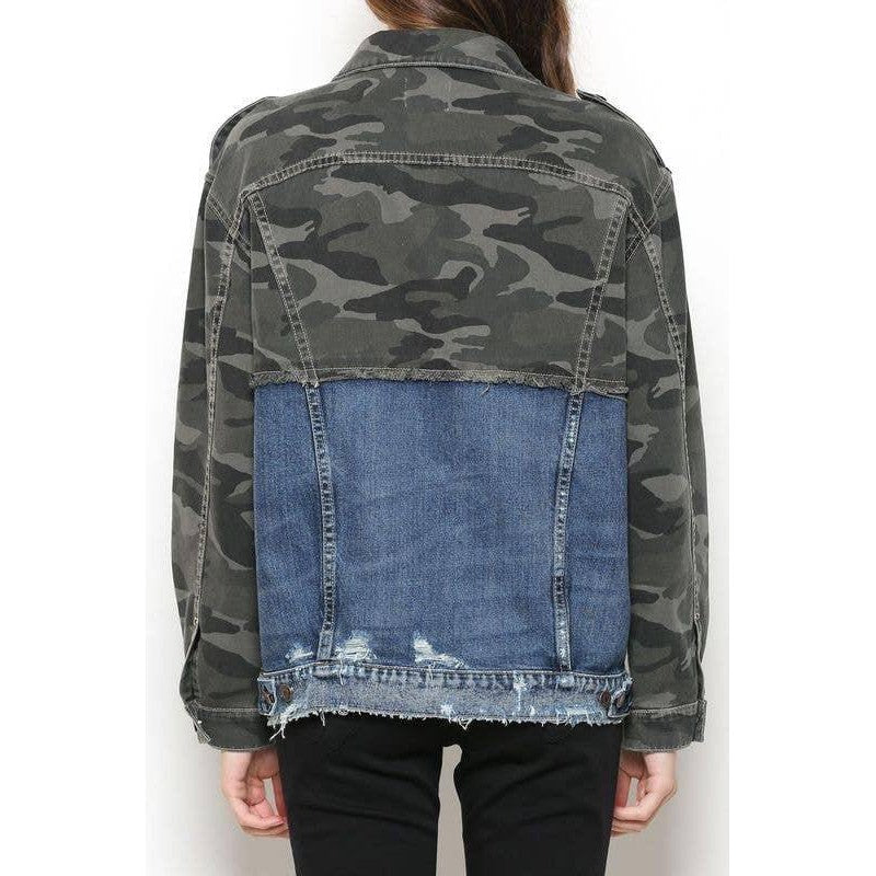 Oversized Mixed Camo Jacket