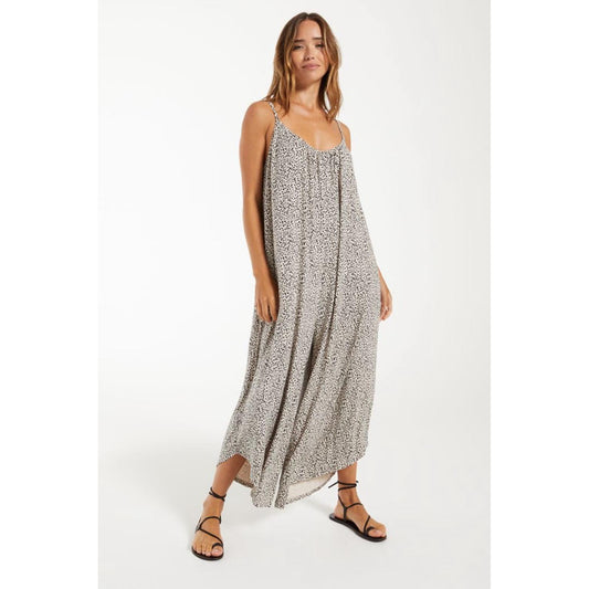 Mini Leopard Jumpsuit in Sandshell