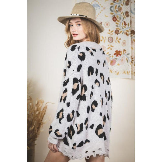 Cozy Cream Leopard Cardigan