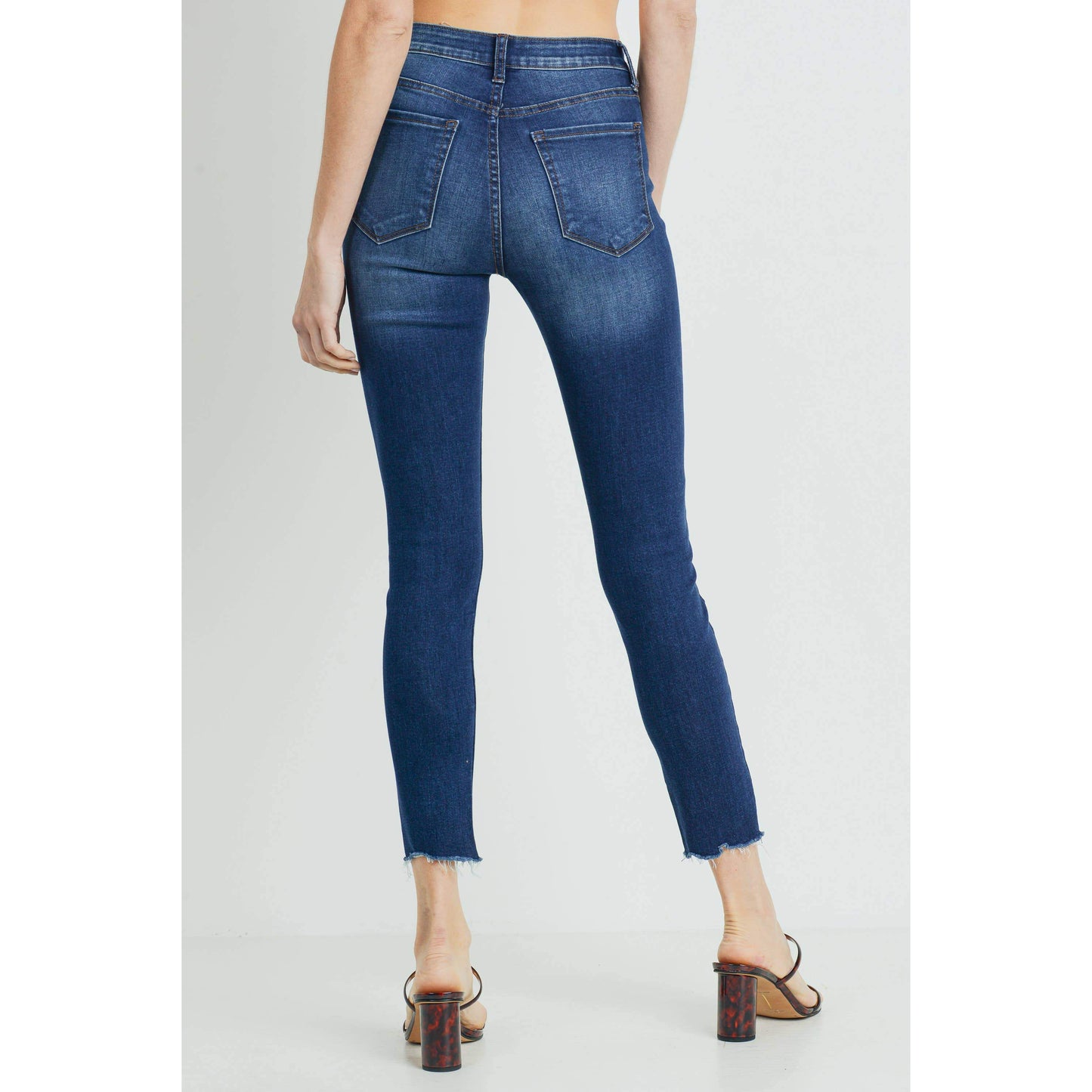 Dark High Rise Skinny Denim