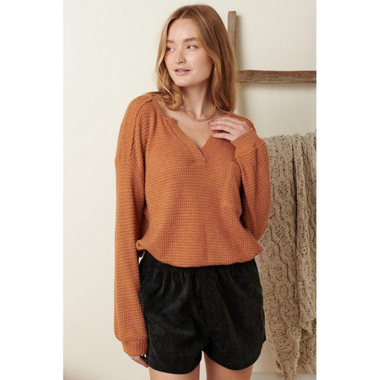 Jersey Knit Rust Top