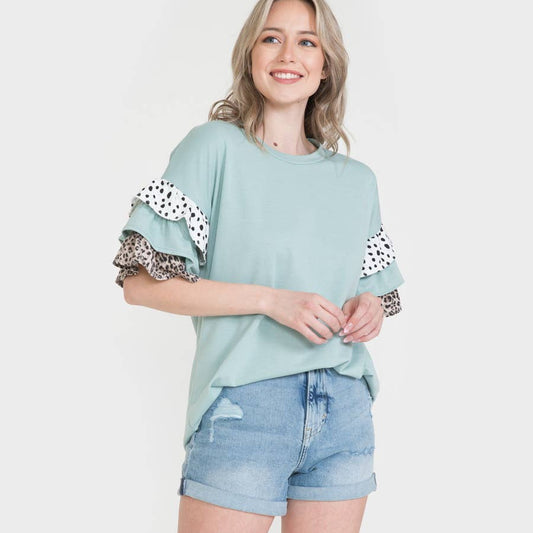 Sage Animal Vibes Top