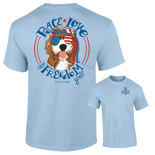 Peace Love Freedom Y'all Tee