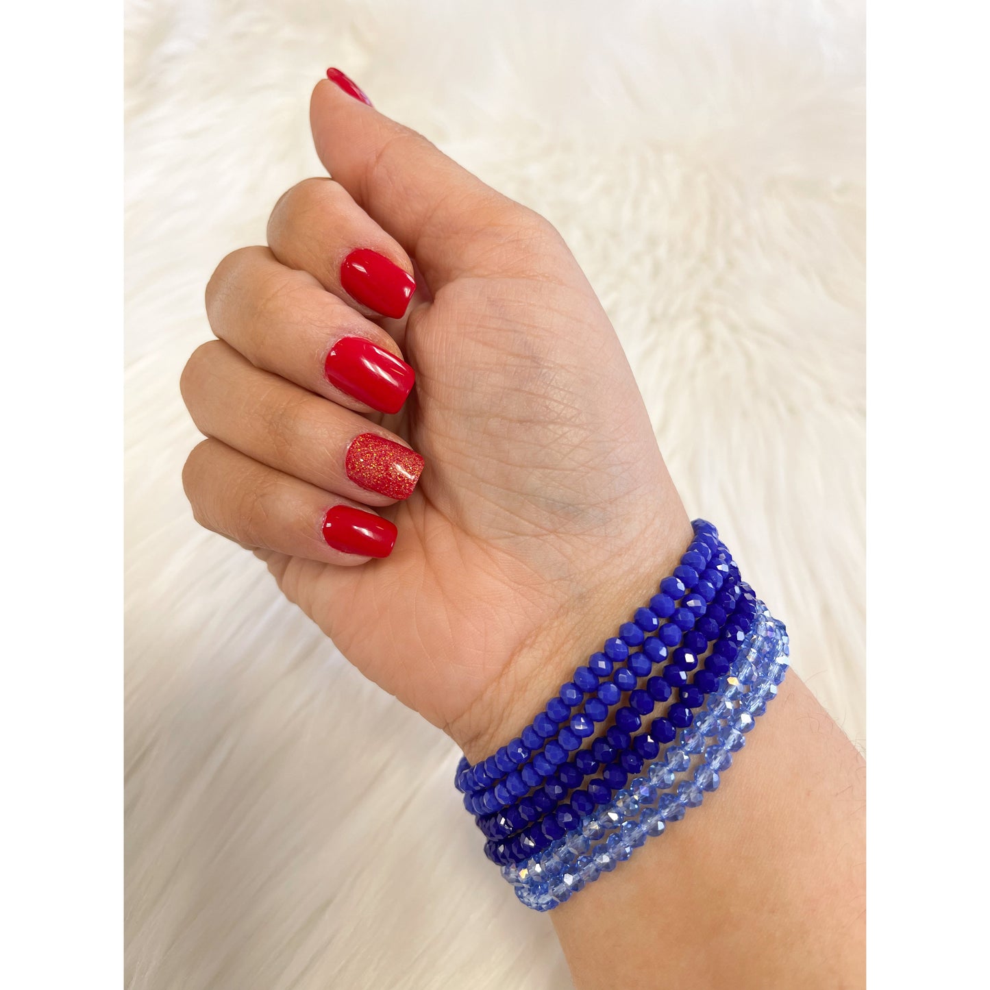 Multi Shades Of Blue Bracelet Set