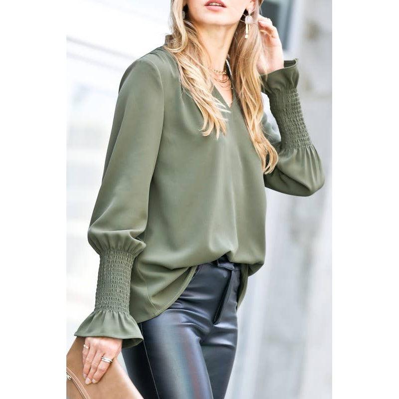 Undeniable Olive Blouse