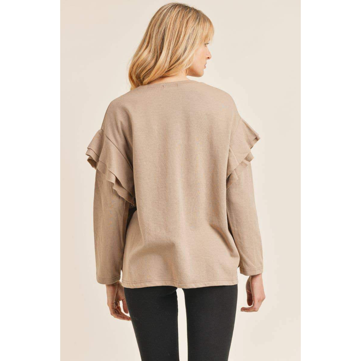 Leslie Top In Taupe