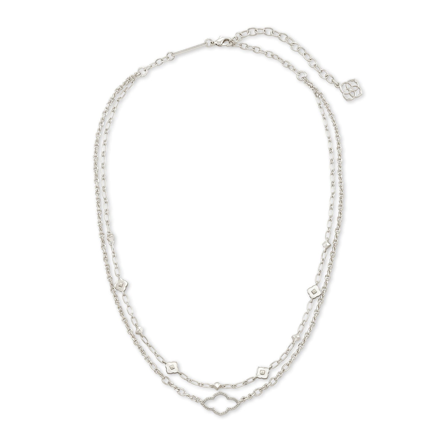 Fall 1 Abbie Multi Strand Necklace In Rhodium Metal