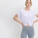 O-Ring Gathered Sorona Crop Top