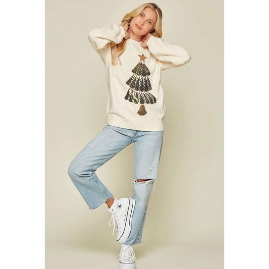 Sequin Christmas Tree Sweater
