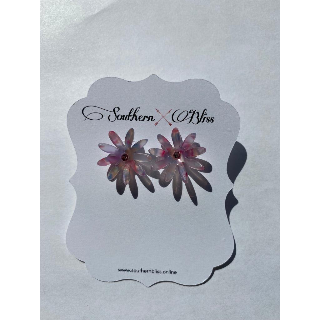 Pastel Acrylic Flower Earrings