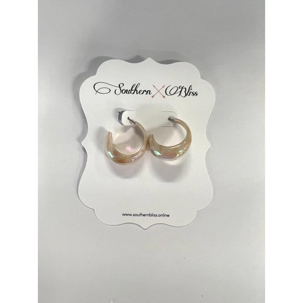 Shell Huggie Hoops