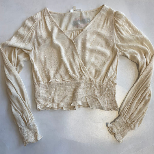 Cream Crossover Top
