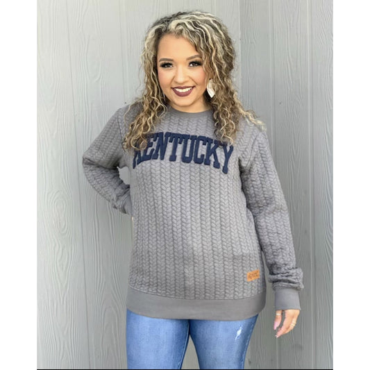 Curvy Kentucky Elk Knit Crew 2XL