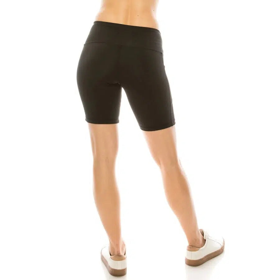 High Waisted Biker Shorts in Black