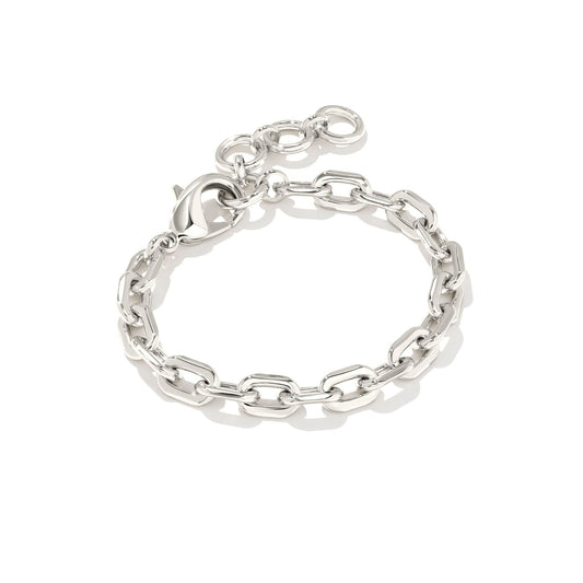 Korinne Chain Bracelet in Rhodium