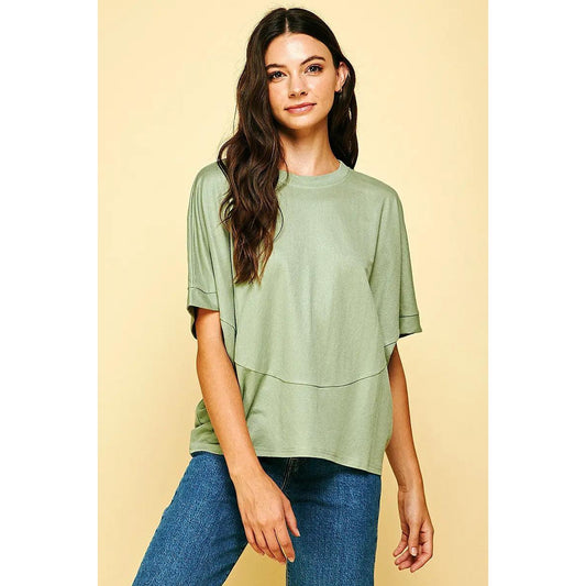 Sage Crew Neck Top