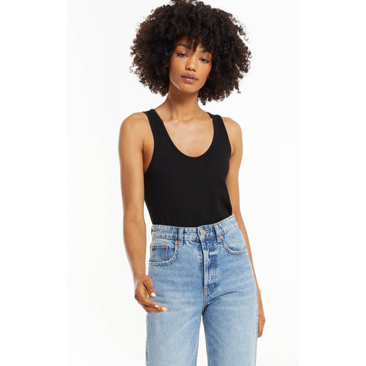 Delilah Seamless Rib Tank In Black