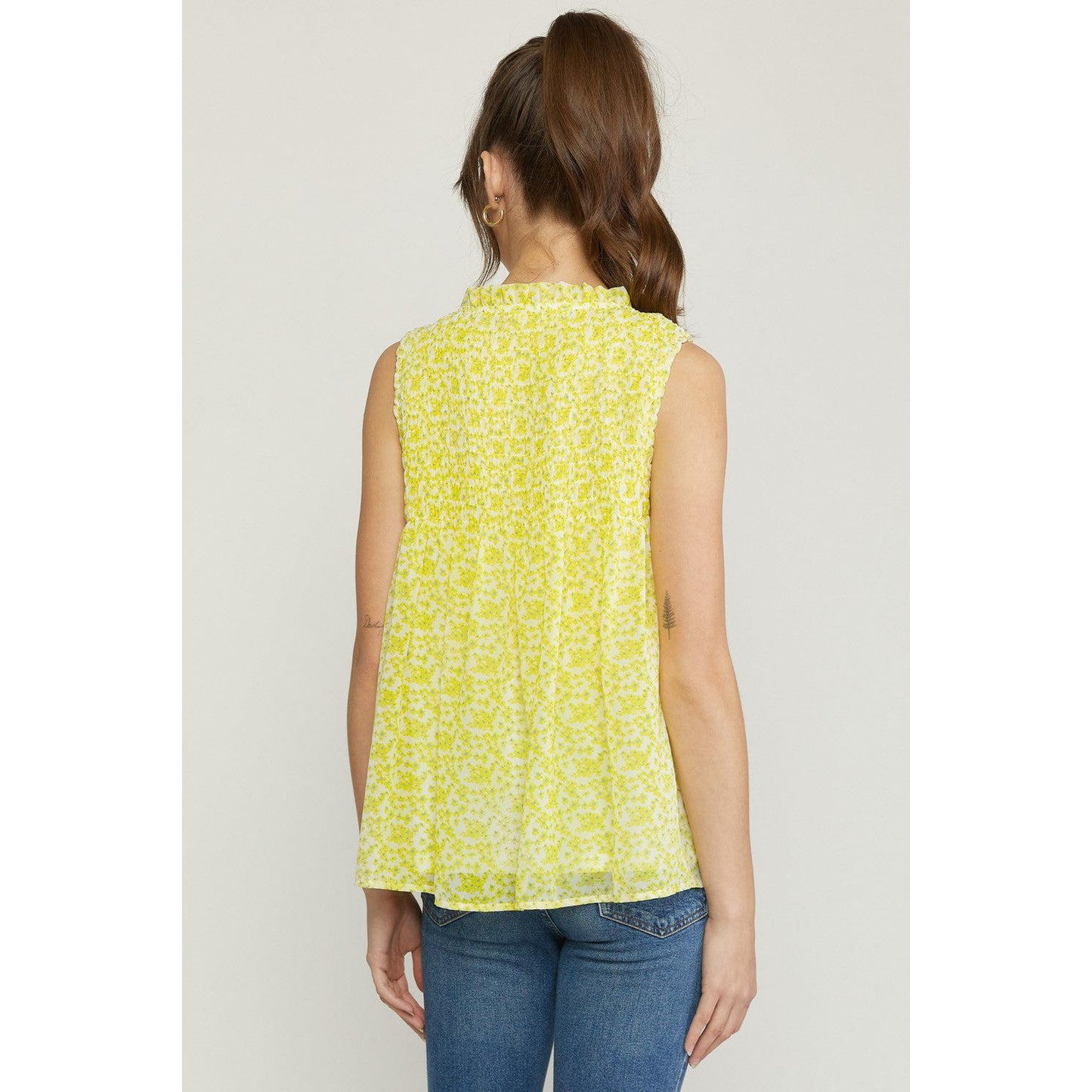 Lemon Print Top