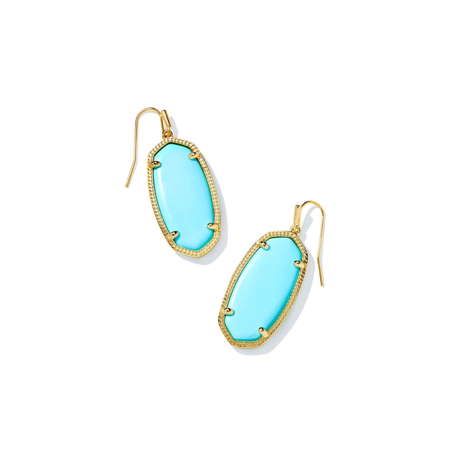 Elle Earrings in gold and Light Magnesite