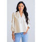 Ivory Pleather Ruffle Top