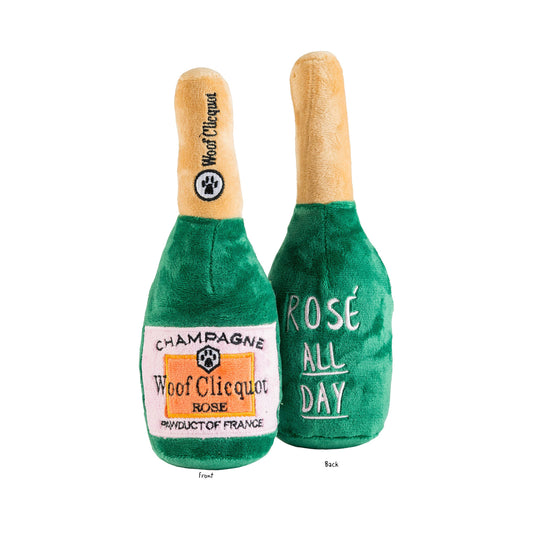Woof Clicquot Rose' Champagne Bottle - Large
