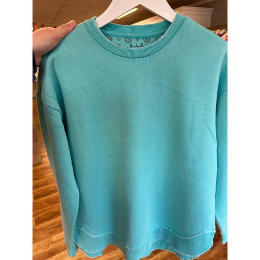 Royce Poncho Fleece Longsleeve Beach Mint