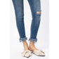 Camille Frayed Hem Medium Wash Denim