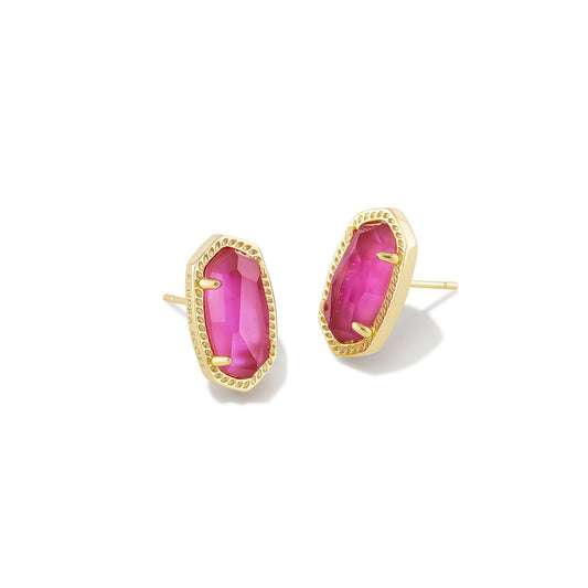Ellie Stud Earring in Gold Azalea Illusion