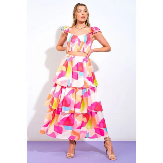 Flying Tomato Pink Abstract Set