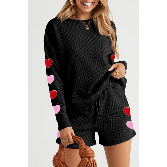 Black V-Day 2-Piece Hearts