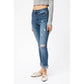 Camille Frayed Hem Medium Wash Denim