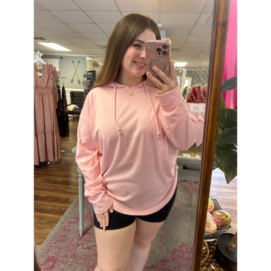 Royce Pink LongSleeve Hoodie Tee