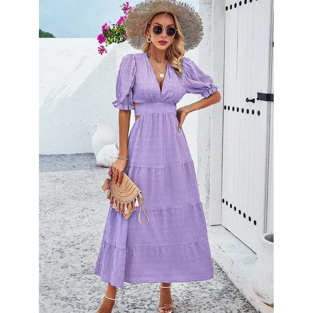 Periwinkle Hollow Back Maxi