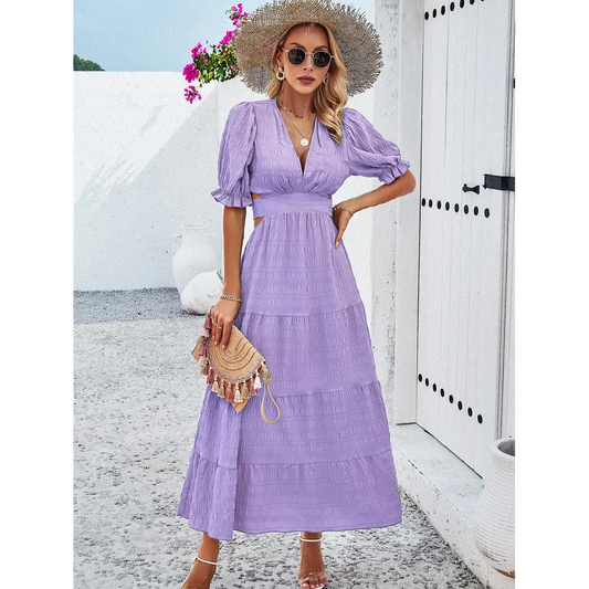 Periwinkle Hollow Back Maxi