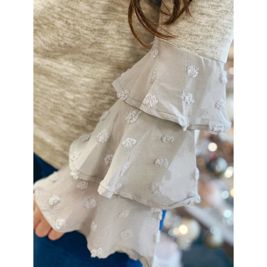 She’s So Lovely Ruffled Sleeve Top