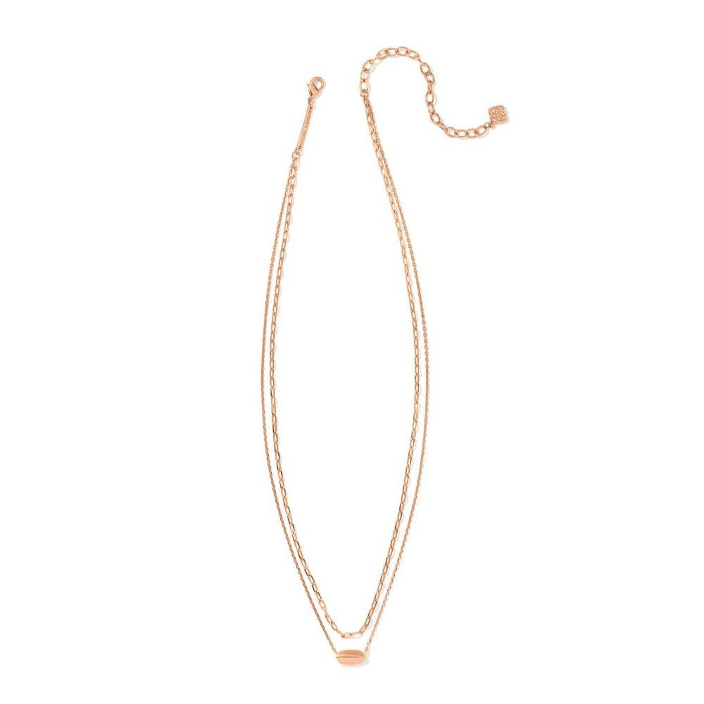 Brooke Multi Strand Necklace In Rose Gold