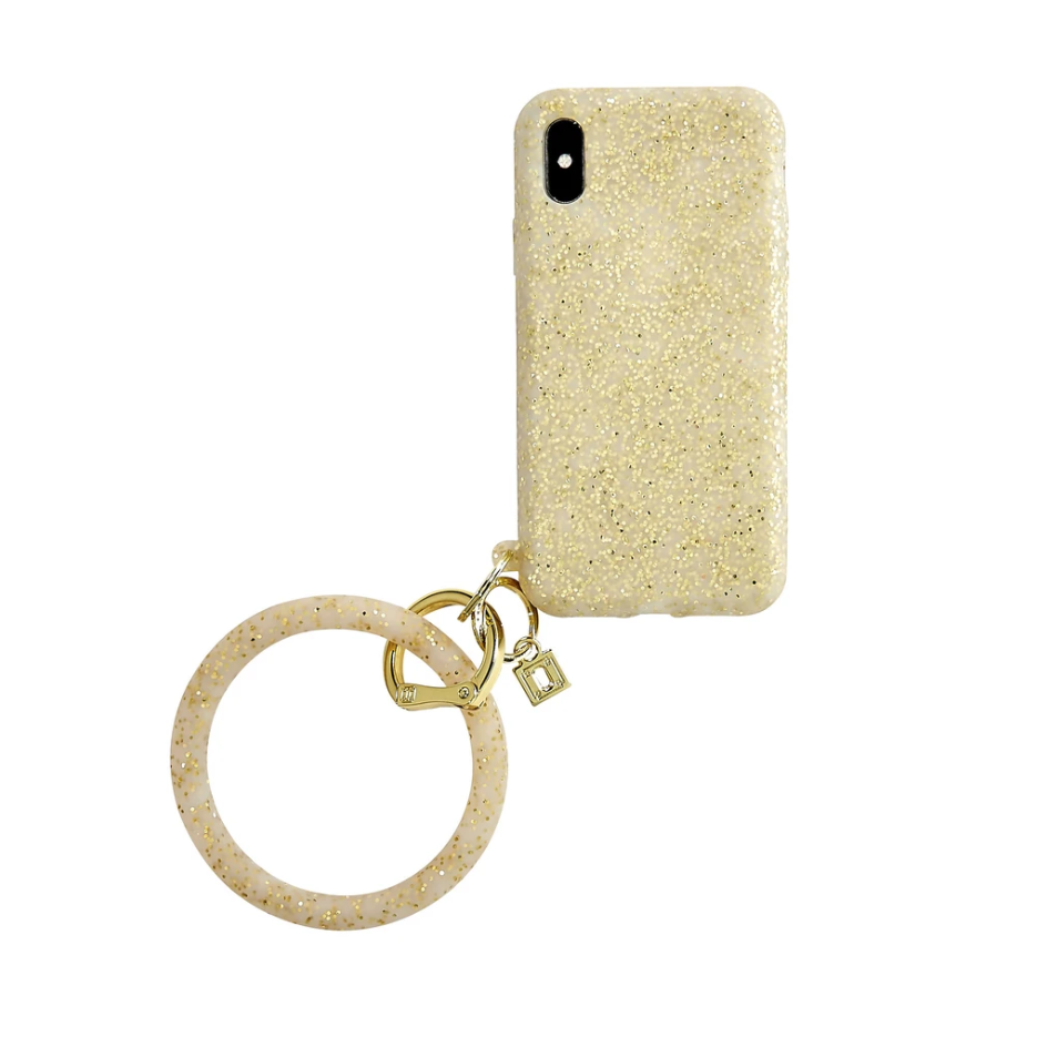 O-Venture Silicone Gold Confetti iPhone Case