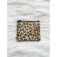 Small Leather Coin Purse Light Leopard Blue