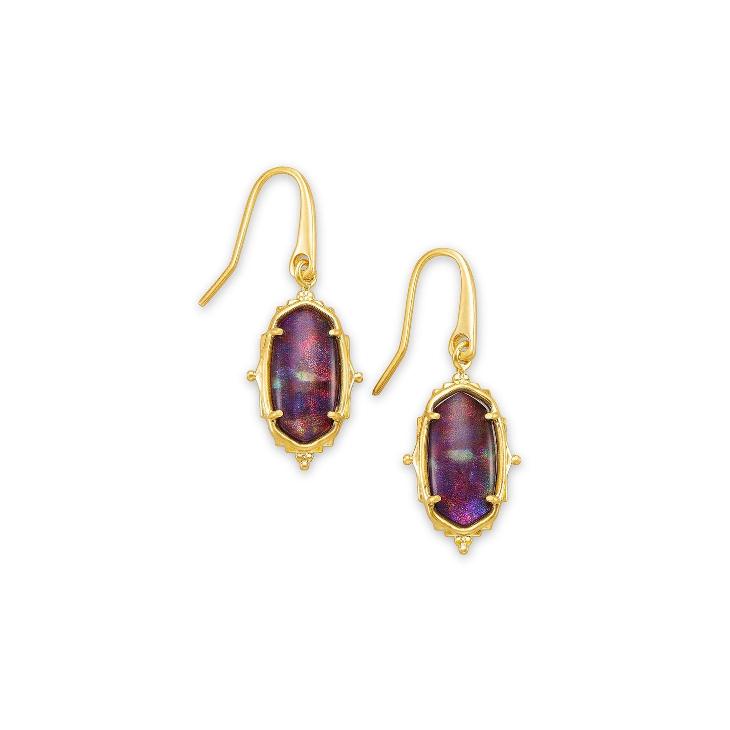 Fall 2 Baroque Lee Drop Earring In Gold Mauve Abalone