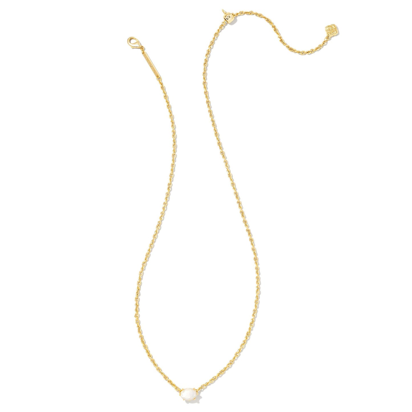 Cailin Crystal Necklace in Gold and Mother of Pearl