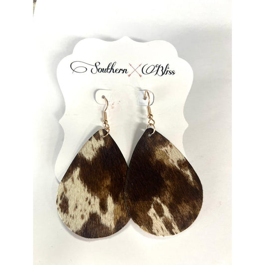 Simple Cow Print Earrings