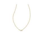 Juliette Pendant Necklace in Gold White Crystal