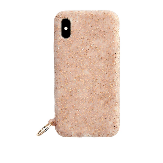 O-Venture Silicone Rose Gold Confetti iPhone X/XS Case