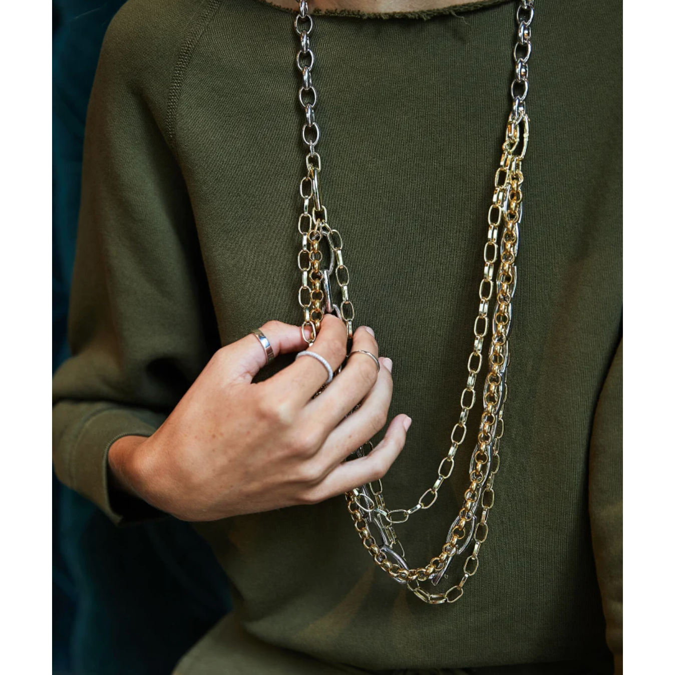 Ryder Chain Necklace in Mixed Metal