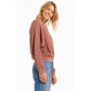 Claire Waffle Long Sleeve In Russet