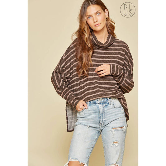 Curvy Along The Lines Tunic Top