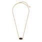 Fall 2 Baroque Elisa Pendant Necklace In Gold Black Banded Agate